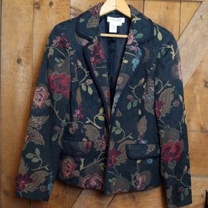 Coldwater Creek Tapestry Jacquard Blazer XS Jacket